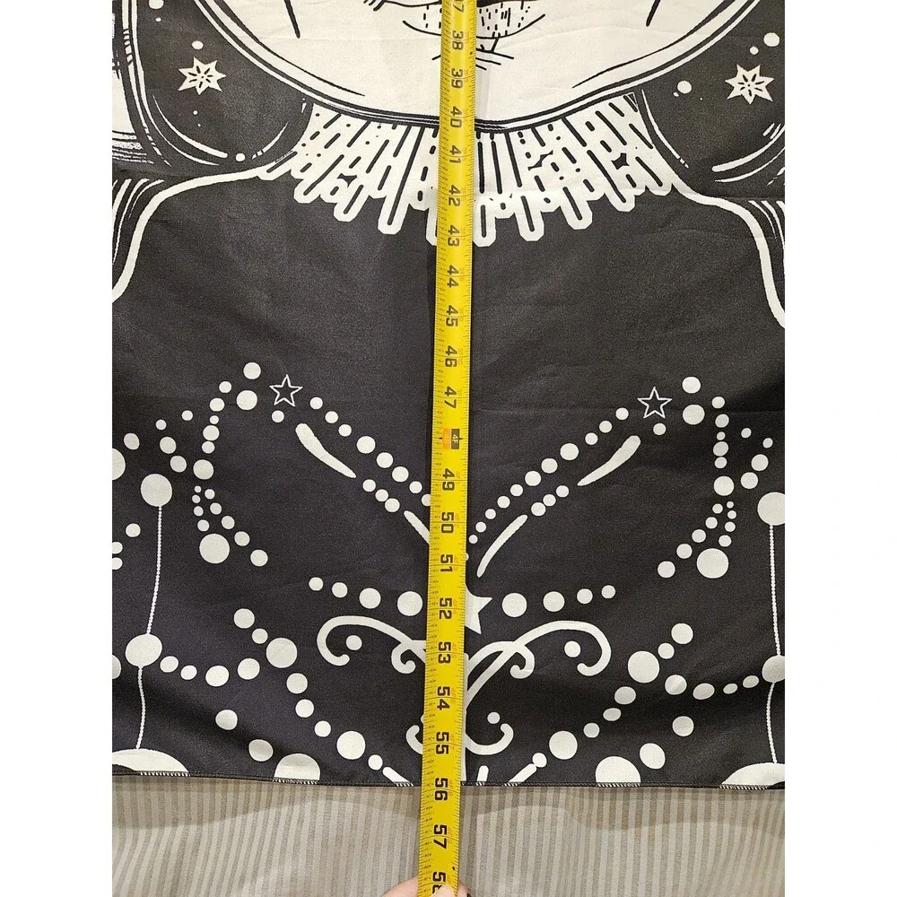 Celestial Sun Moon Black White Tapestry 57x78in Bohemian Decor Wall Art Mystical